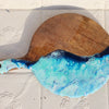 Chopping Boards with Blue-White Epoxy Pattern | Resin Chopping Boards