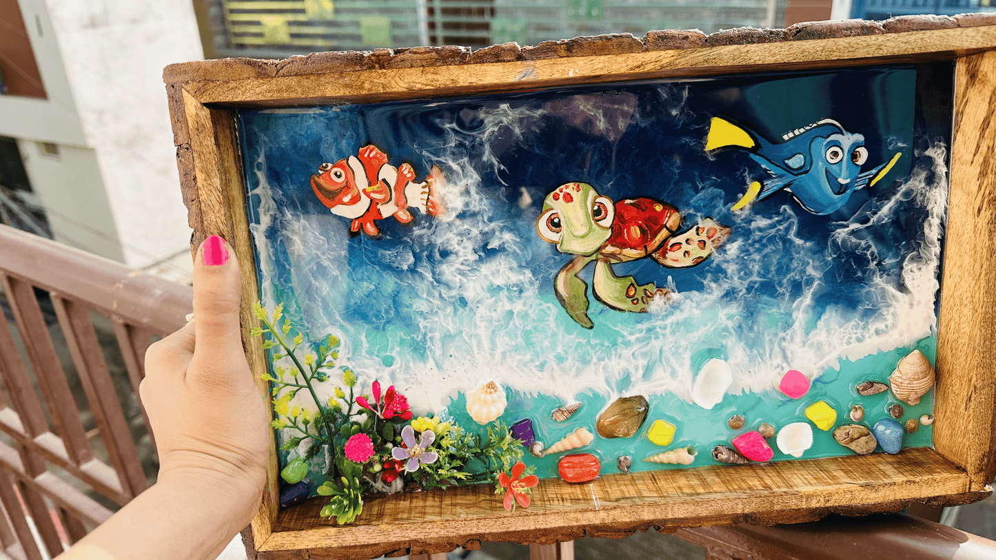 Nemo Fish , Dory Fish & Turtle Resin Serving Tray/ Wall Hanging