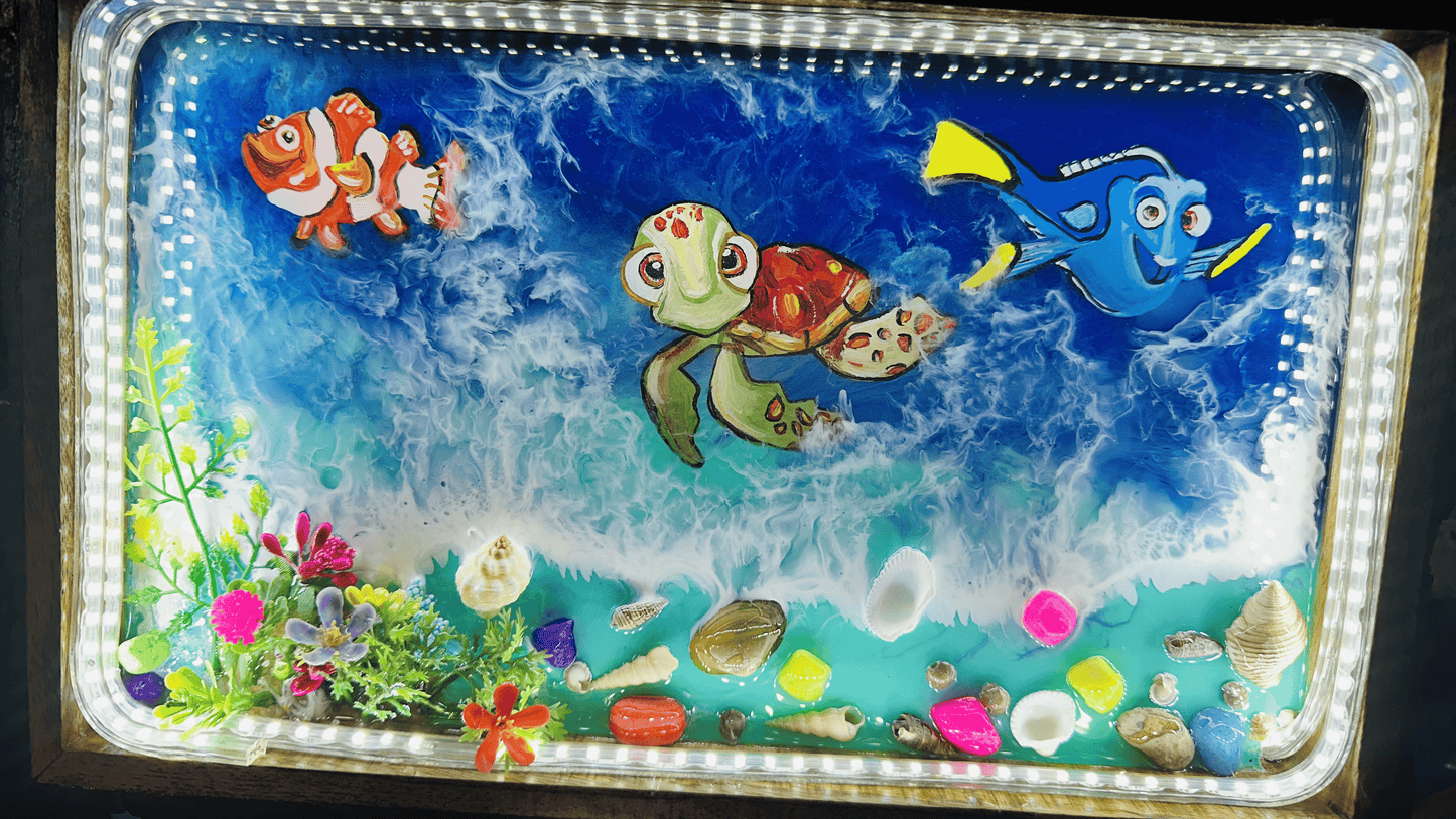 Nemo Fish , Dory Fish & Turtle Resin Serving Tray/ Wall Hanging