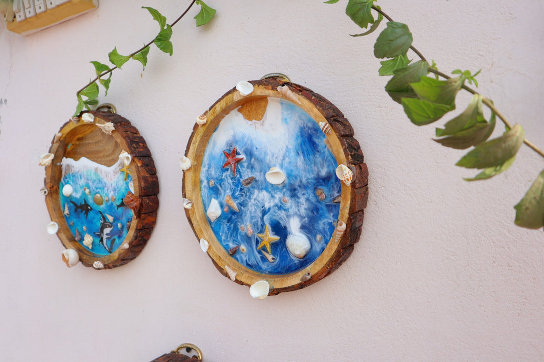 Set of 3 | Ocean theme Epoxy Wall Decor | Wall Hangings