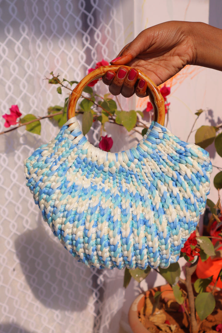 Ocean Breeze Crochet Ring Bag