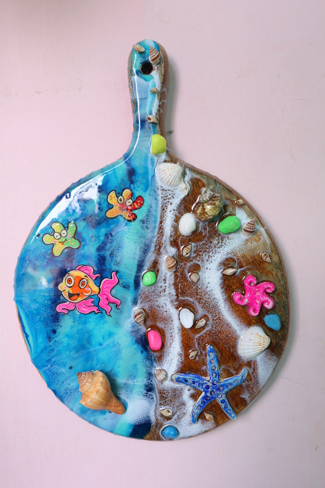 Ocean Delight Resin Art Wall Hanging