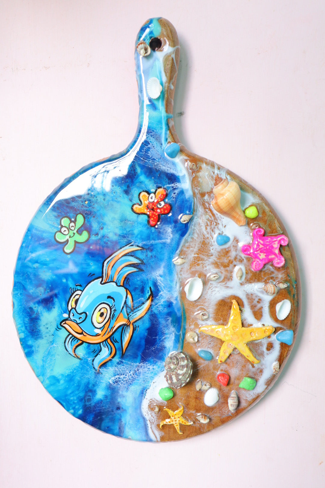 Blue Tang Bliss Resin Art Wall Hanging