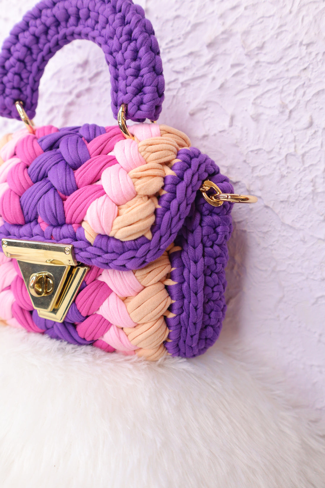 Lavender Luxe Multicolor Crochet Bag