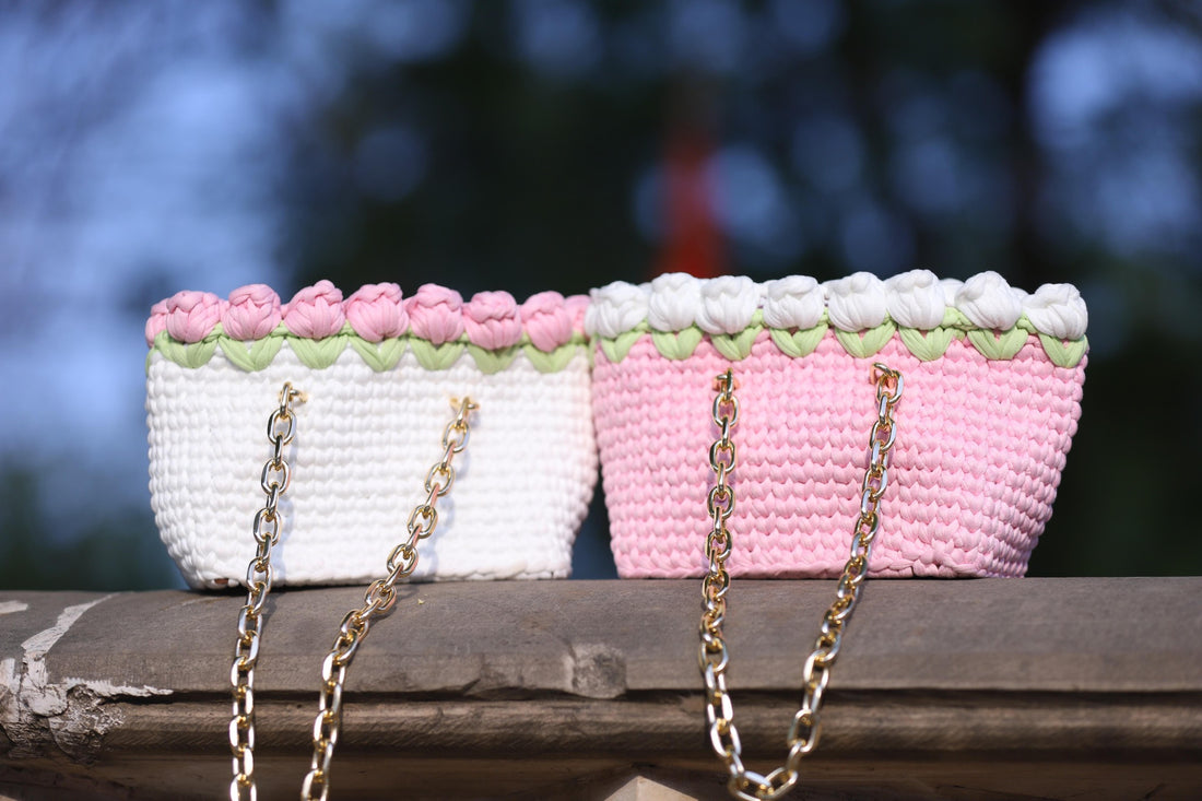 White Tulip Handmade Crochet Bag