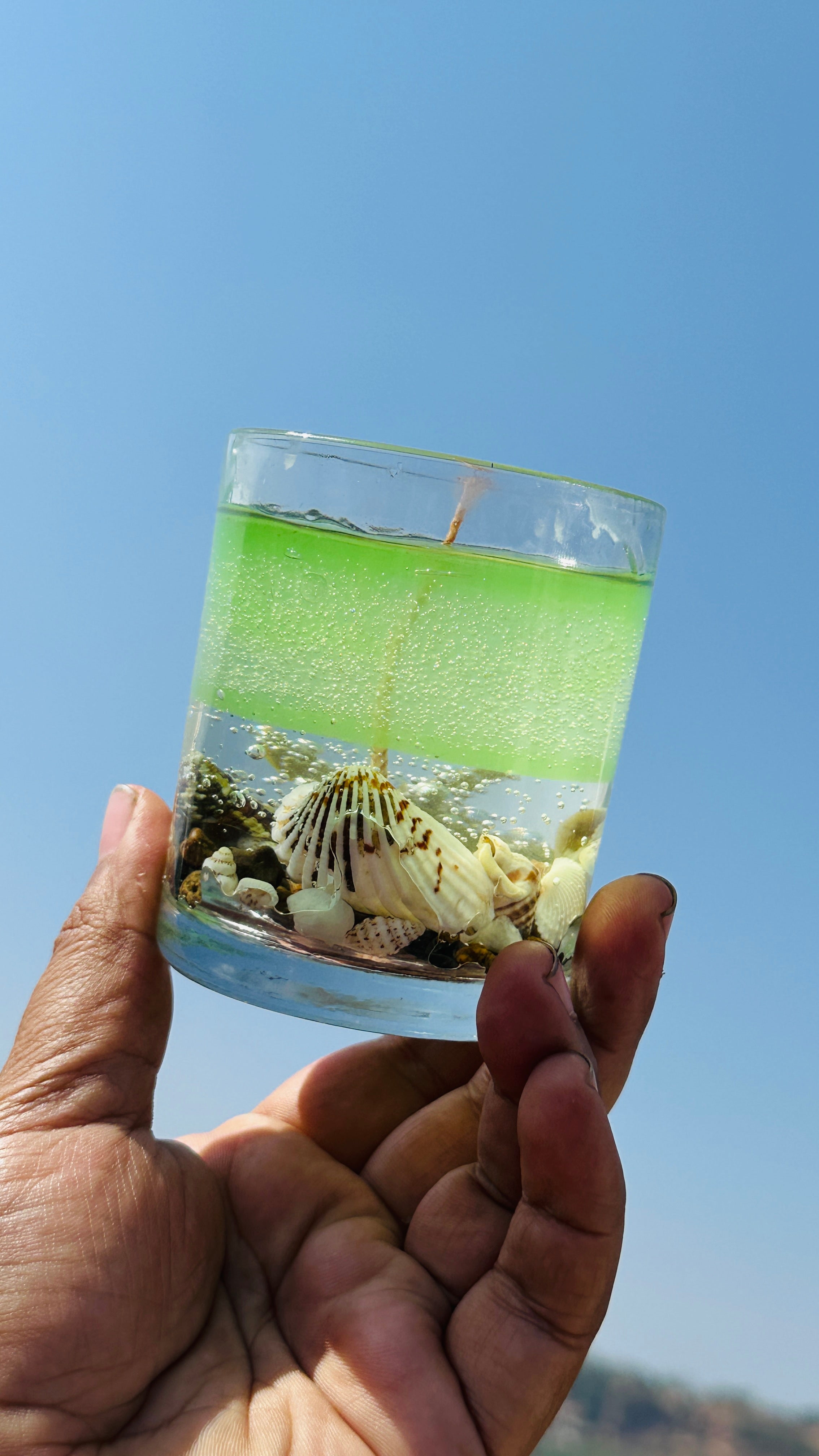 Lime Green  Gel Wax Candle