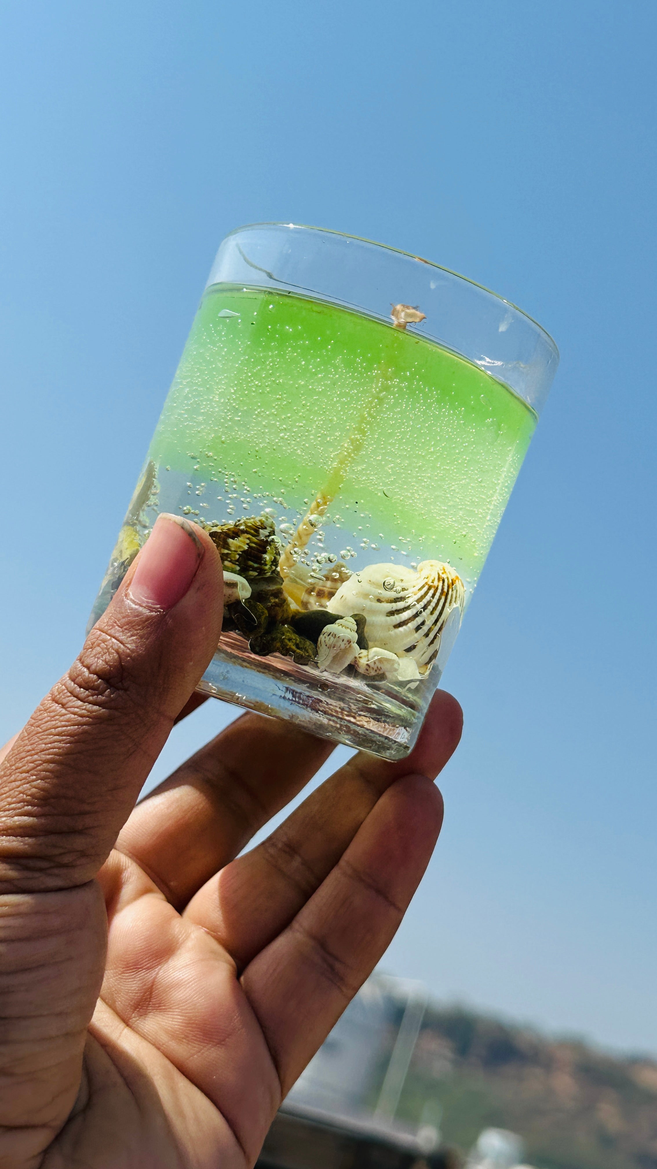 Lime Green  Gel Wax Candle