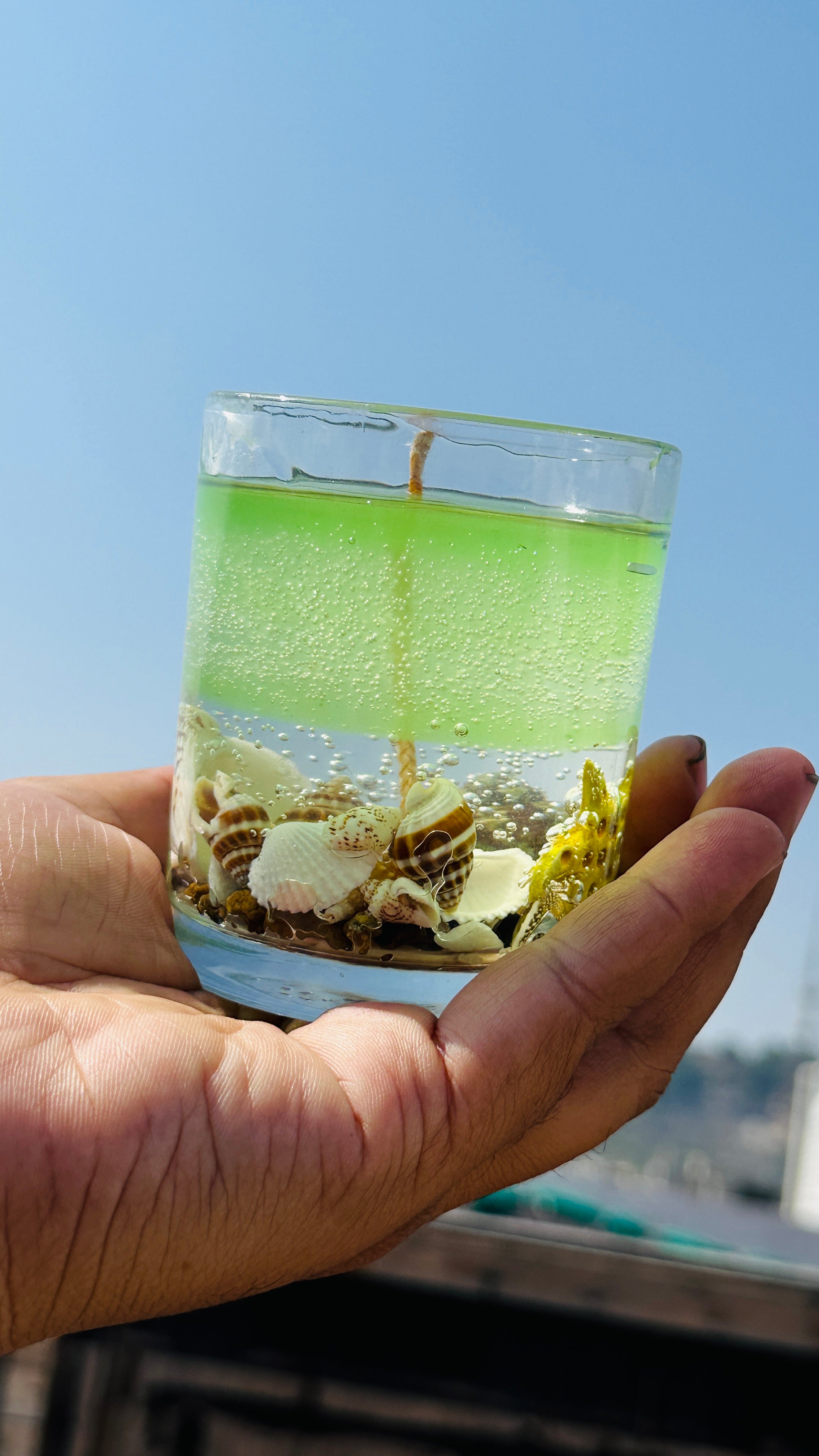 Lime Green  Gel Wax Candle