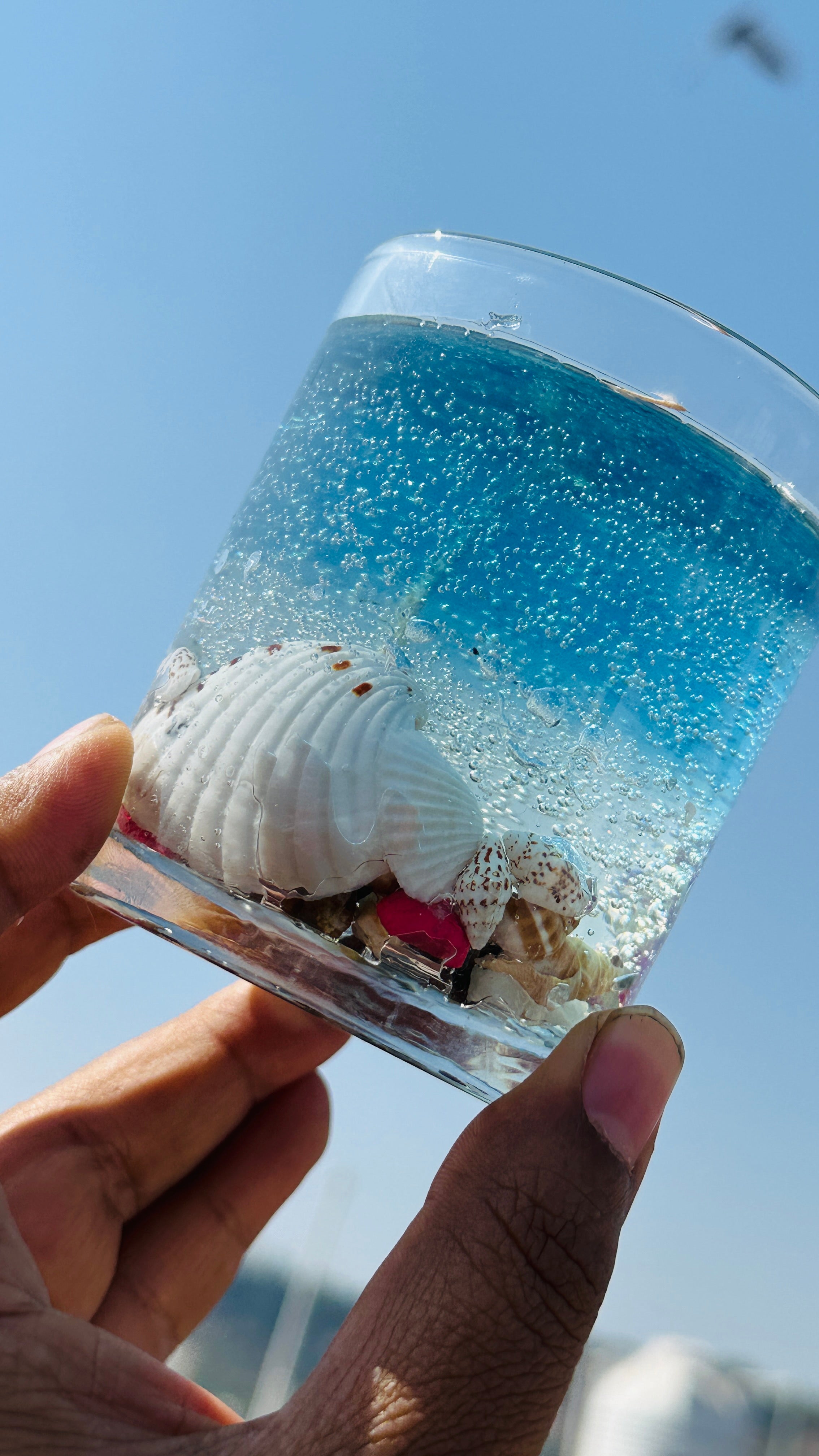 Ocean Blue Gel Wax Candle