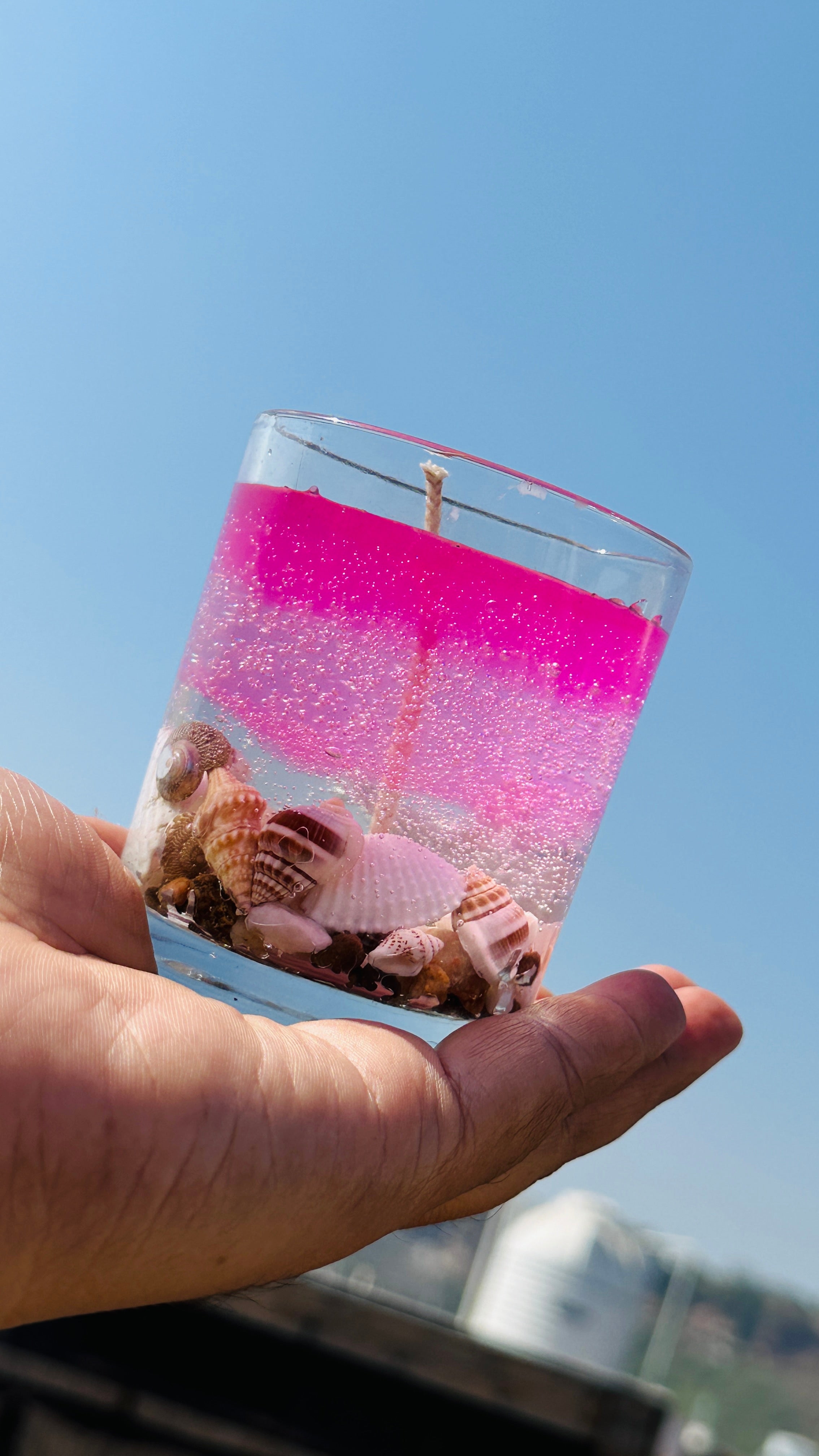 Light Pink Gel Wax Candle