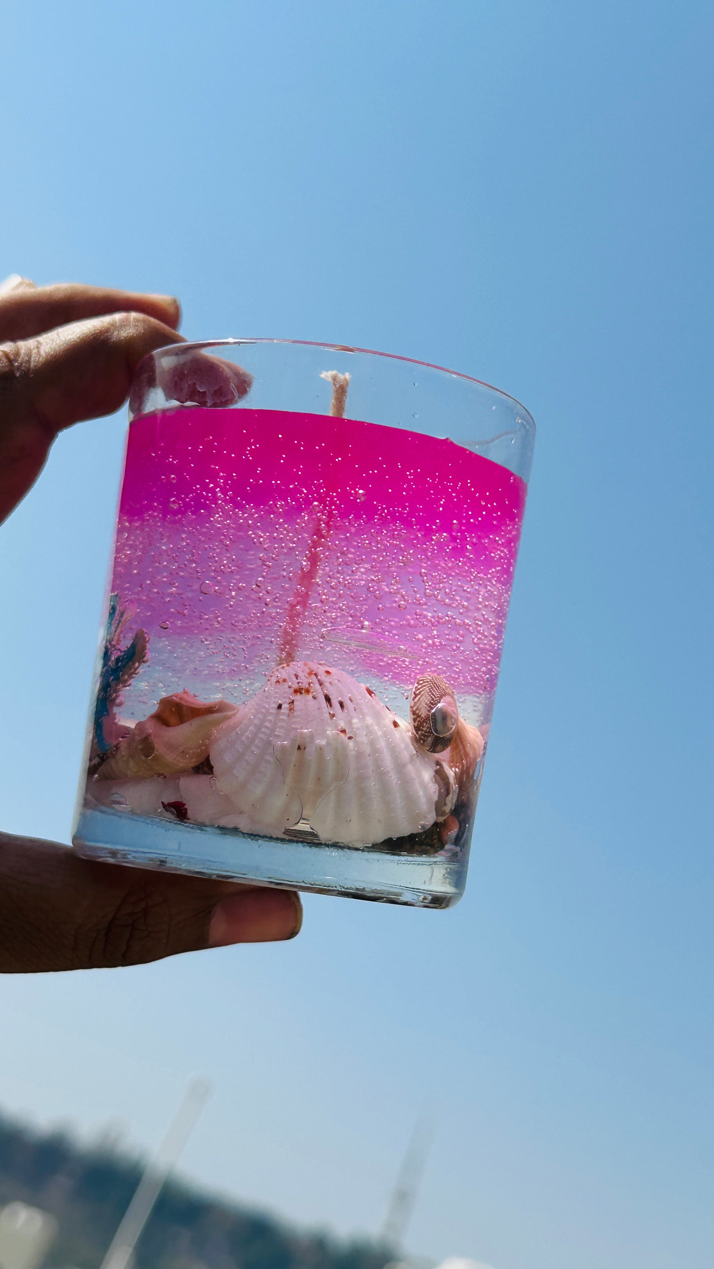 Light Pink Gel Wax Candle