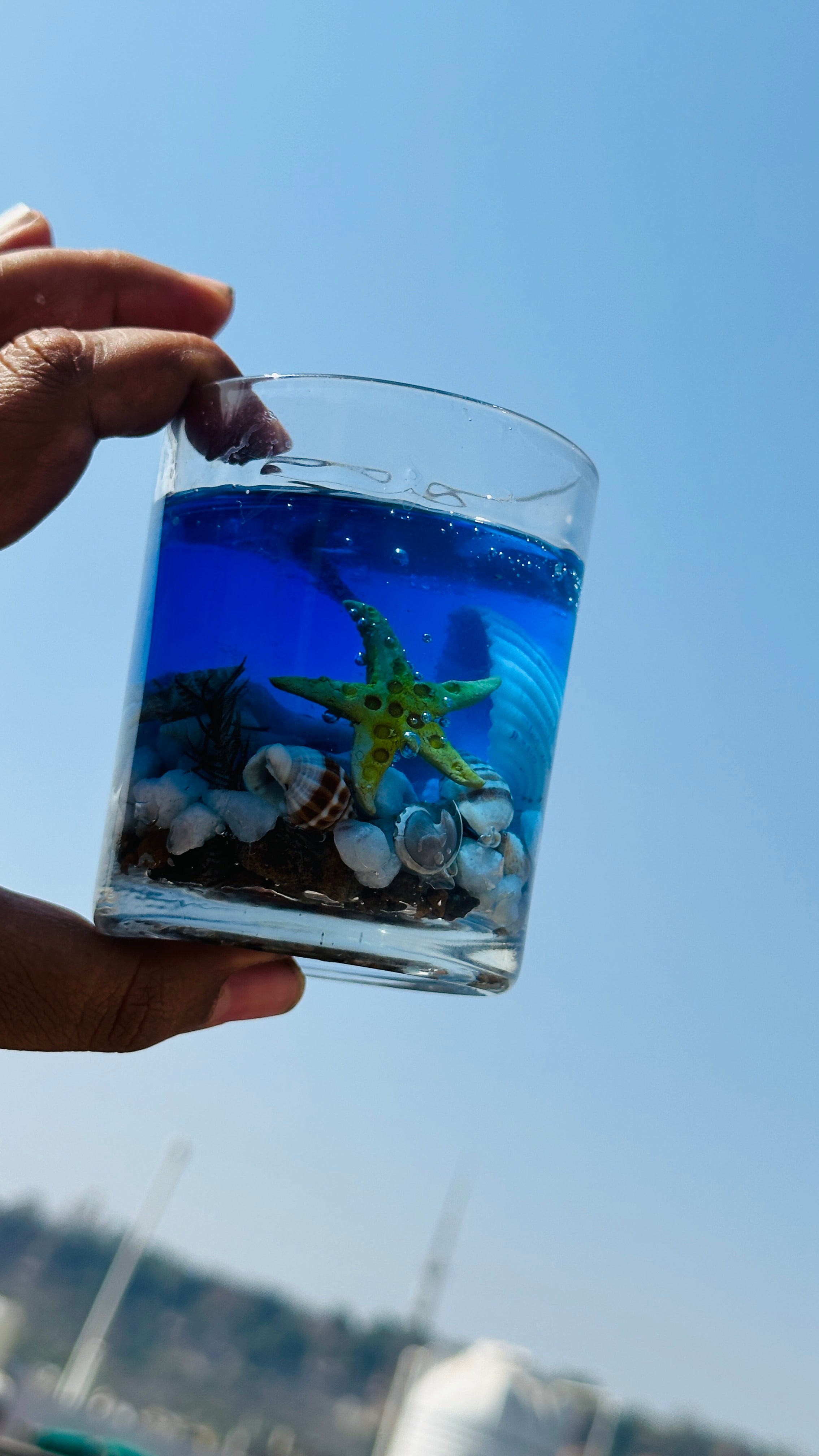 Dark Blue Gel Wax Candle