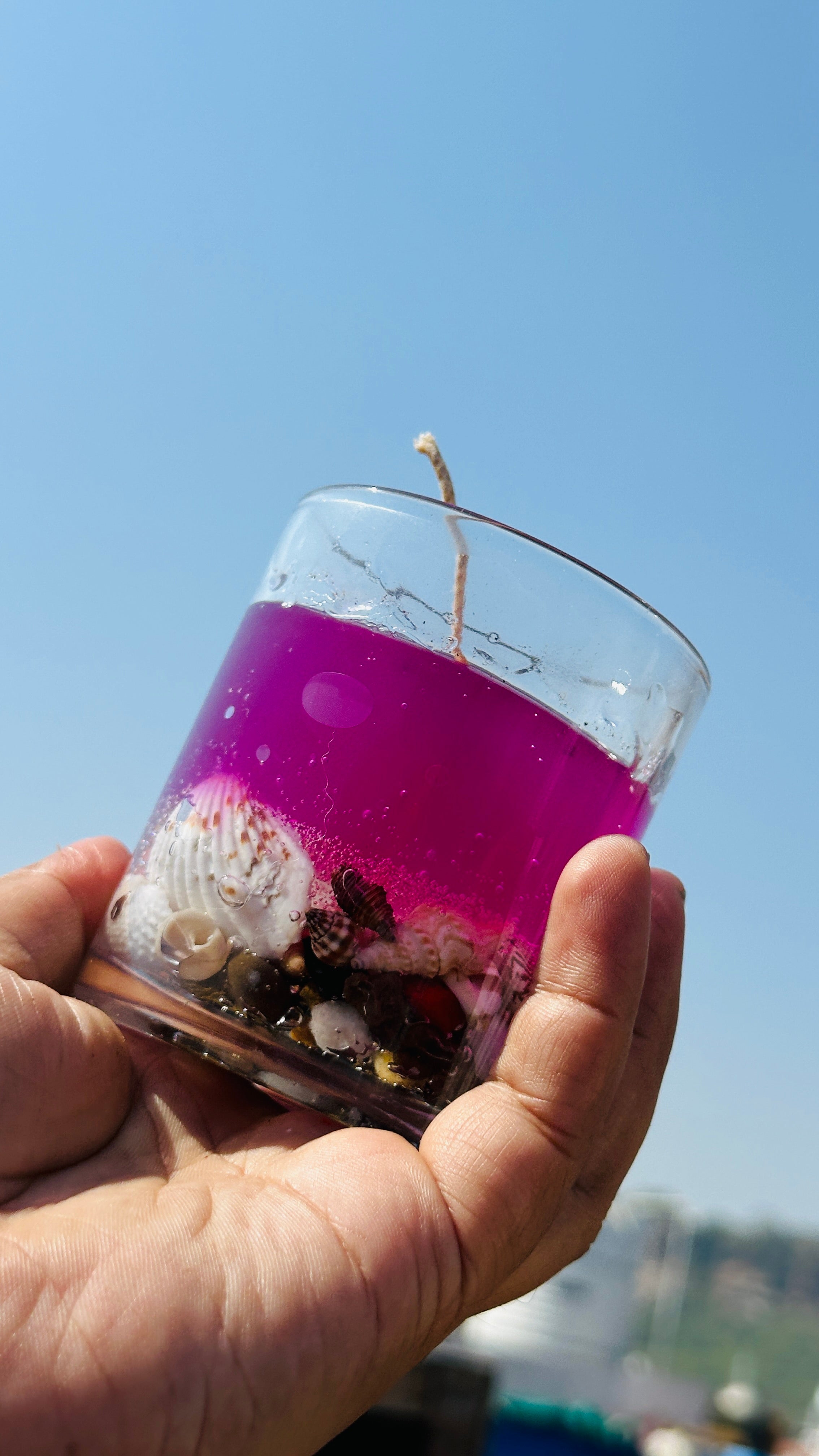 Light Pink Gel Wax Candle