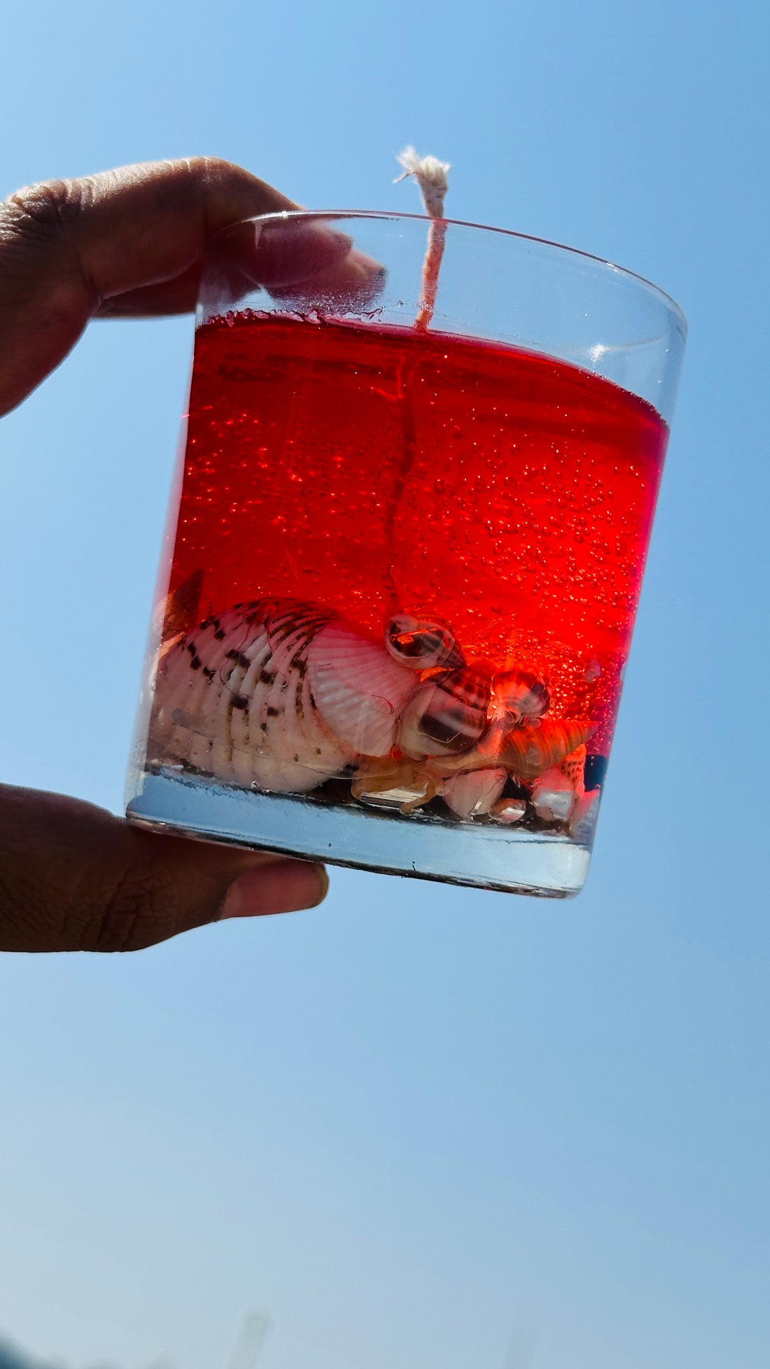 Red Gel Wax Candle