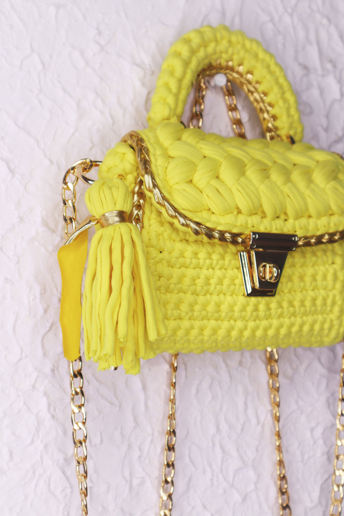 Yellow Sunshine Crochet Bag