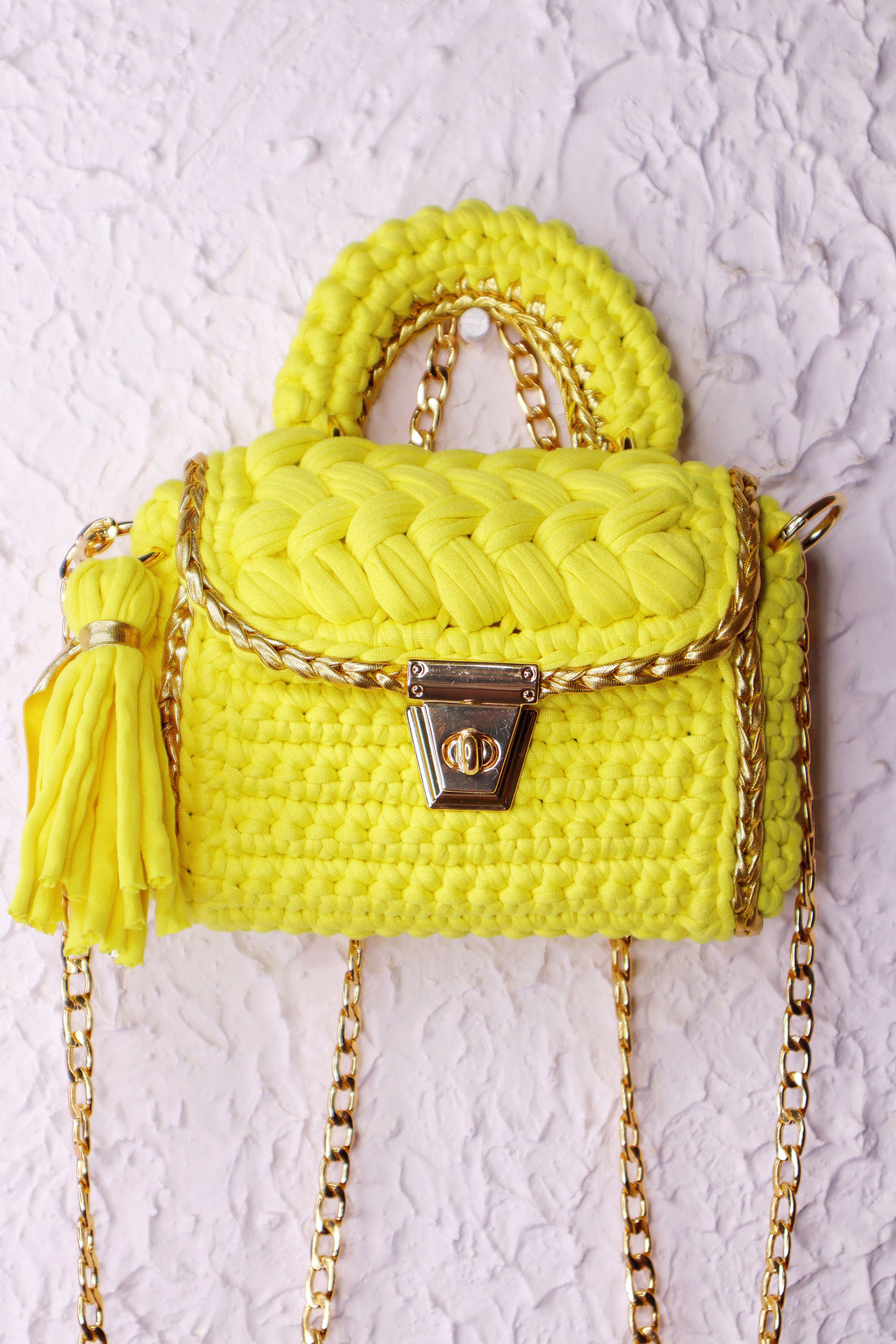 Yellow Sunshine Crochet Bag