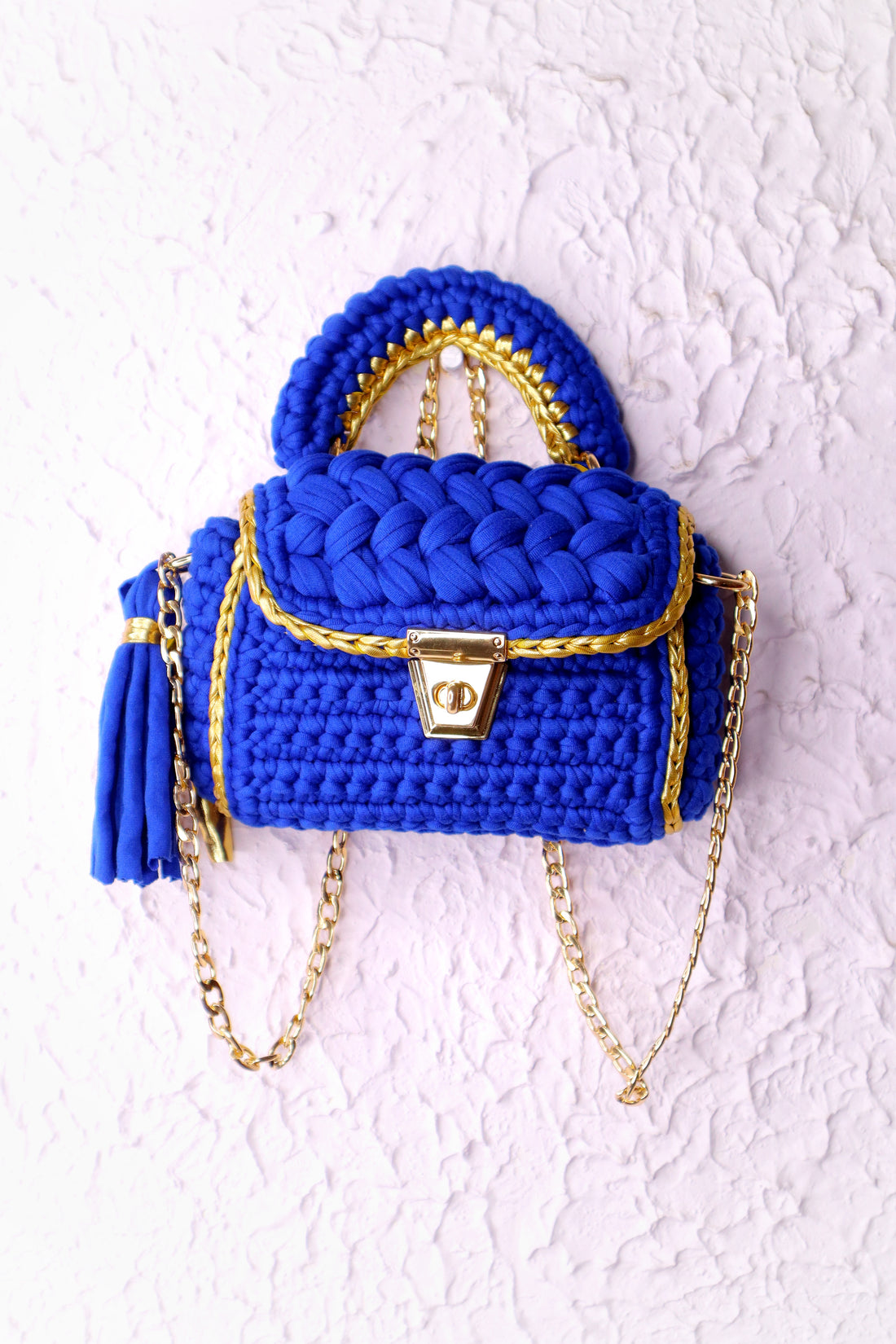 Royal Sapphire Crochet Bag