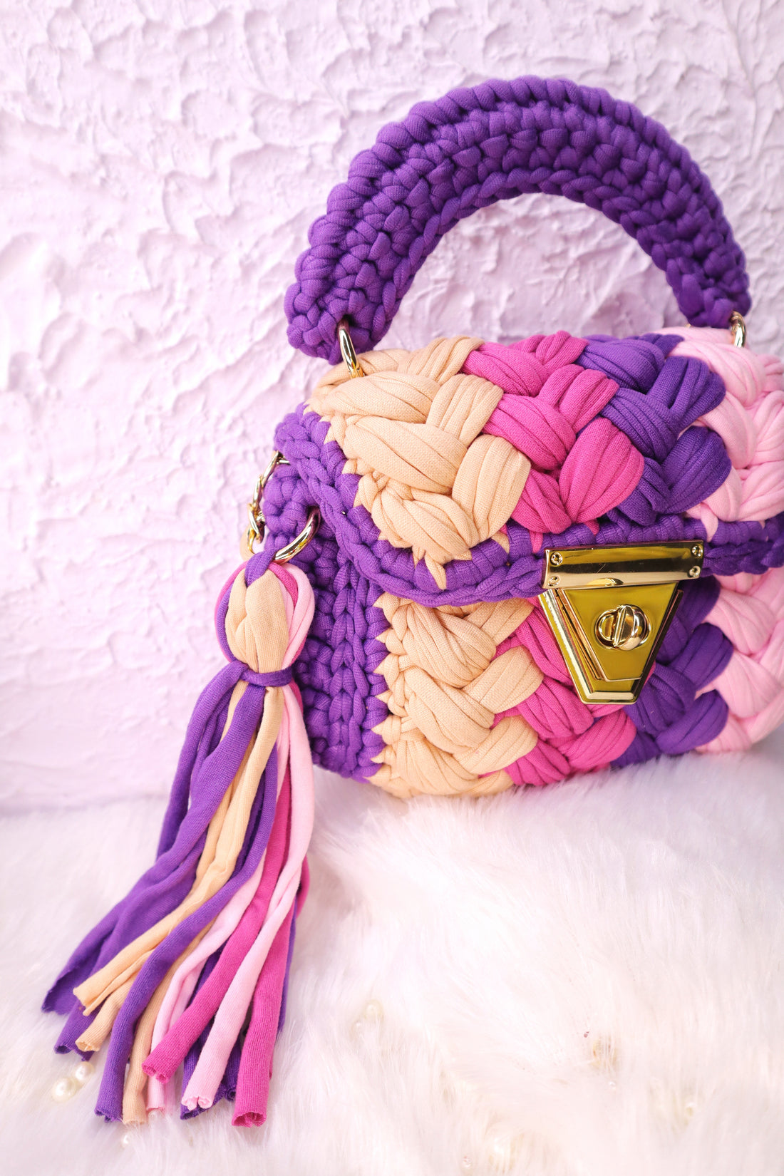 Lavender Luxe Multicolor Crochet Bag