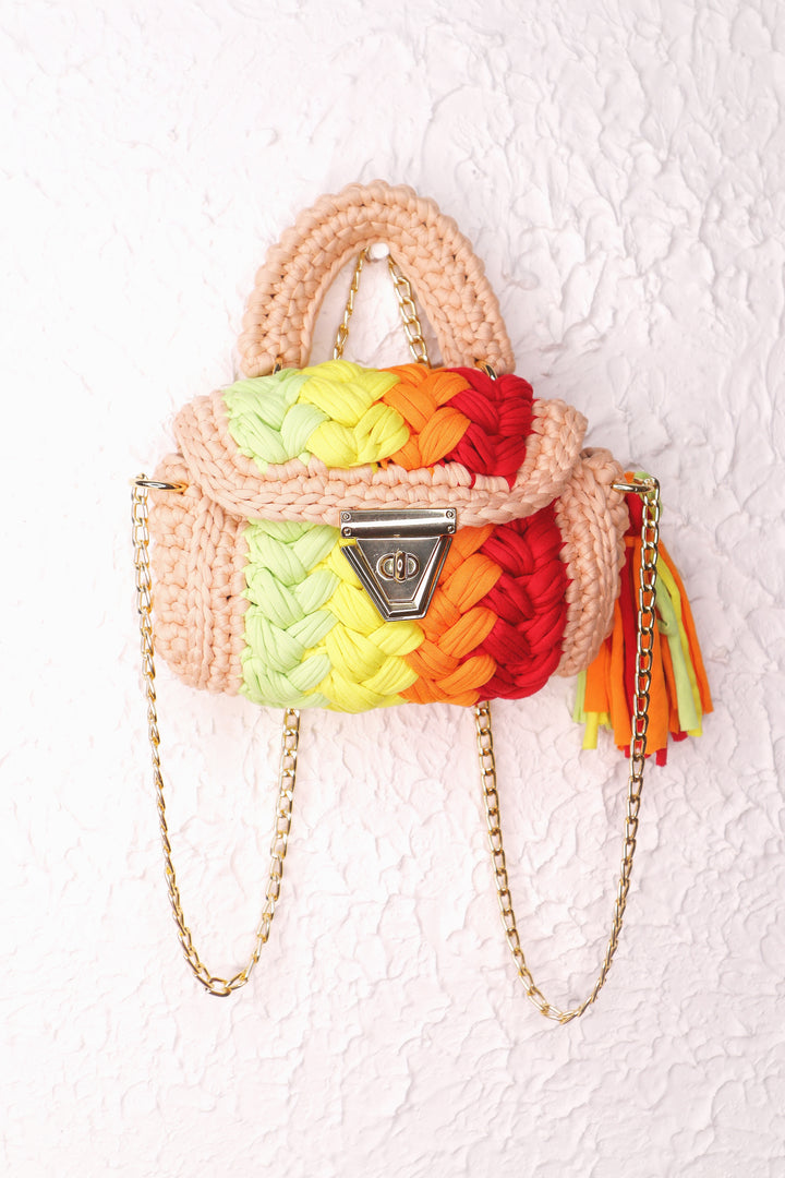 Handcrafted MultiColor Crotchet Bag