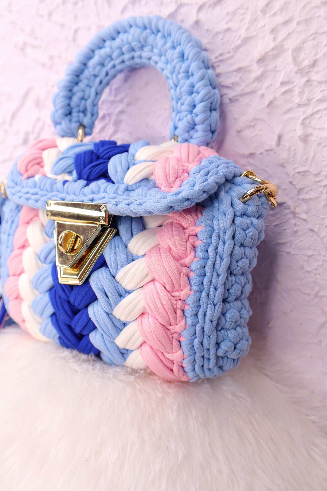 Serenity Twist Multicolor Crochet Bag