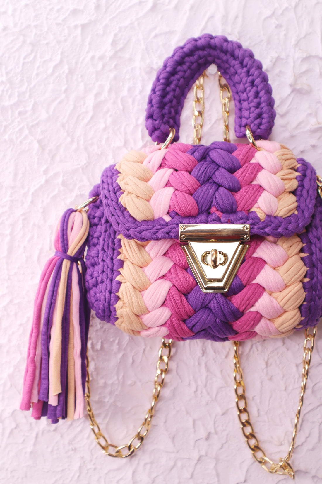 Lavender Luxe Multicolor Crochet Bag