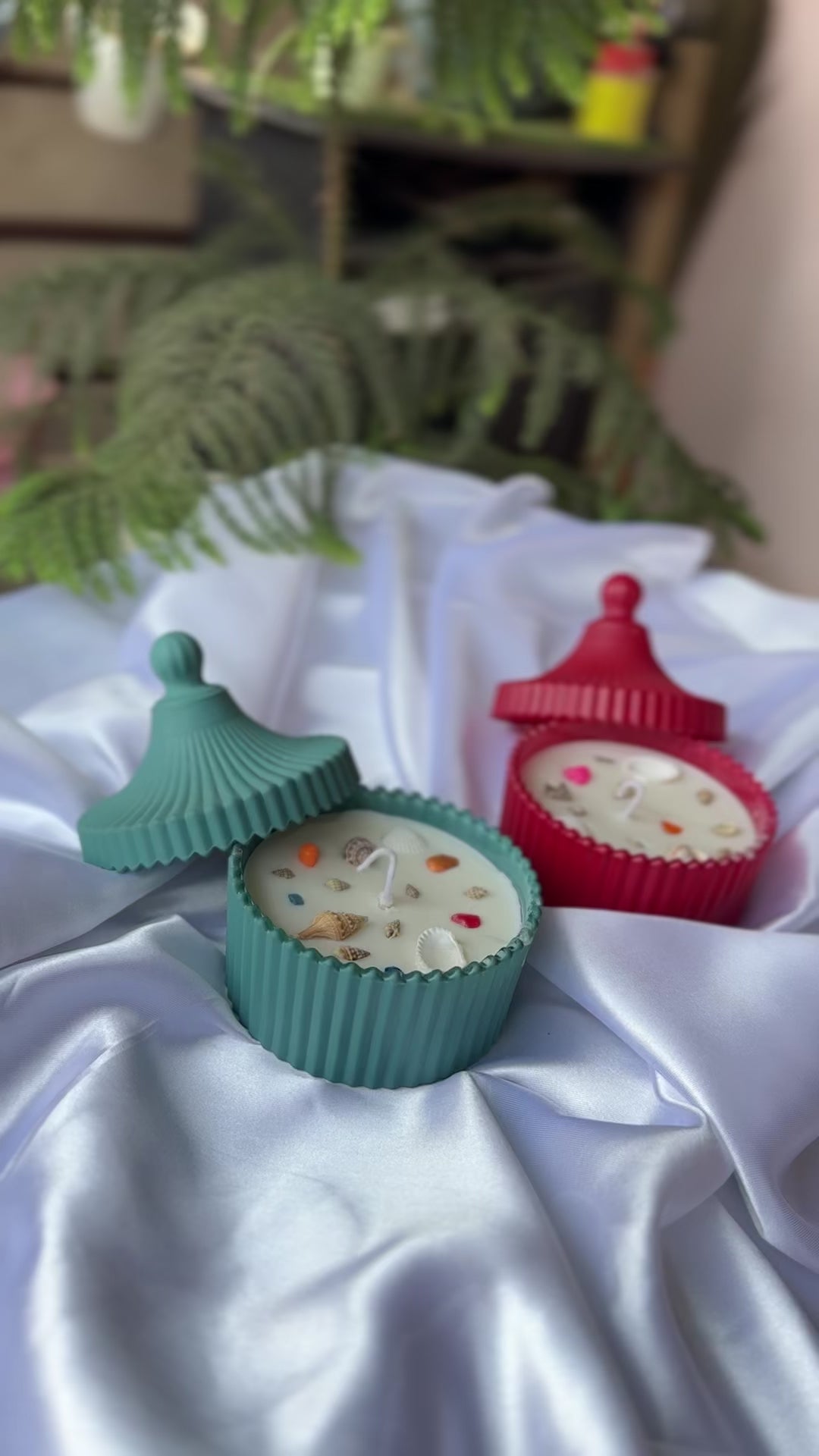 Handmade Scented Candles | Ocean theme decor | Glass Crockery