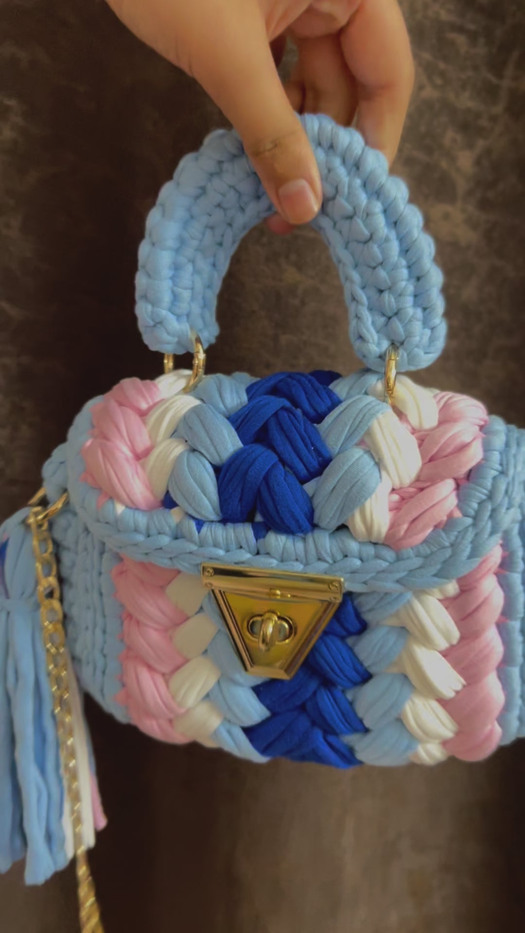 Serenity Twist Multicolor Crochet Bag
