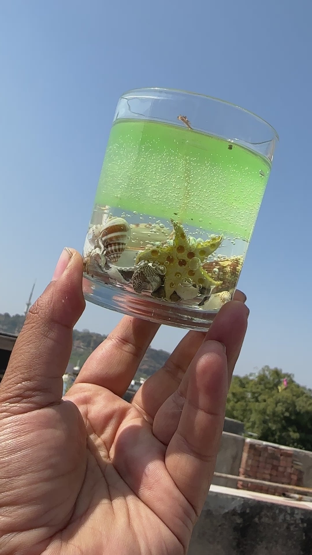 Lime Green  Gel Wax Candle