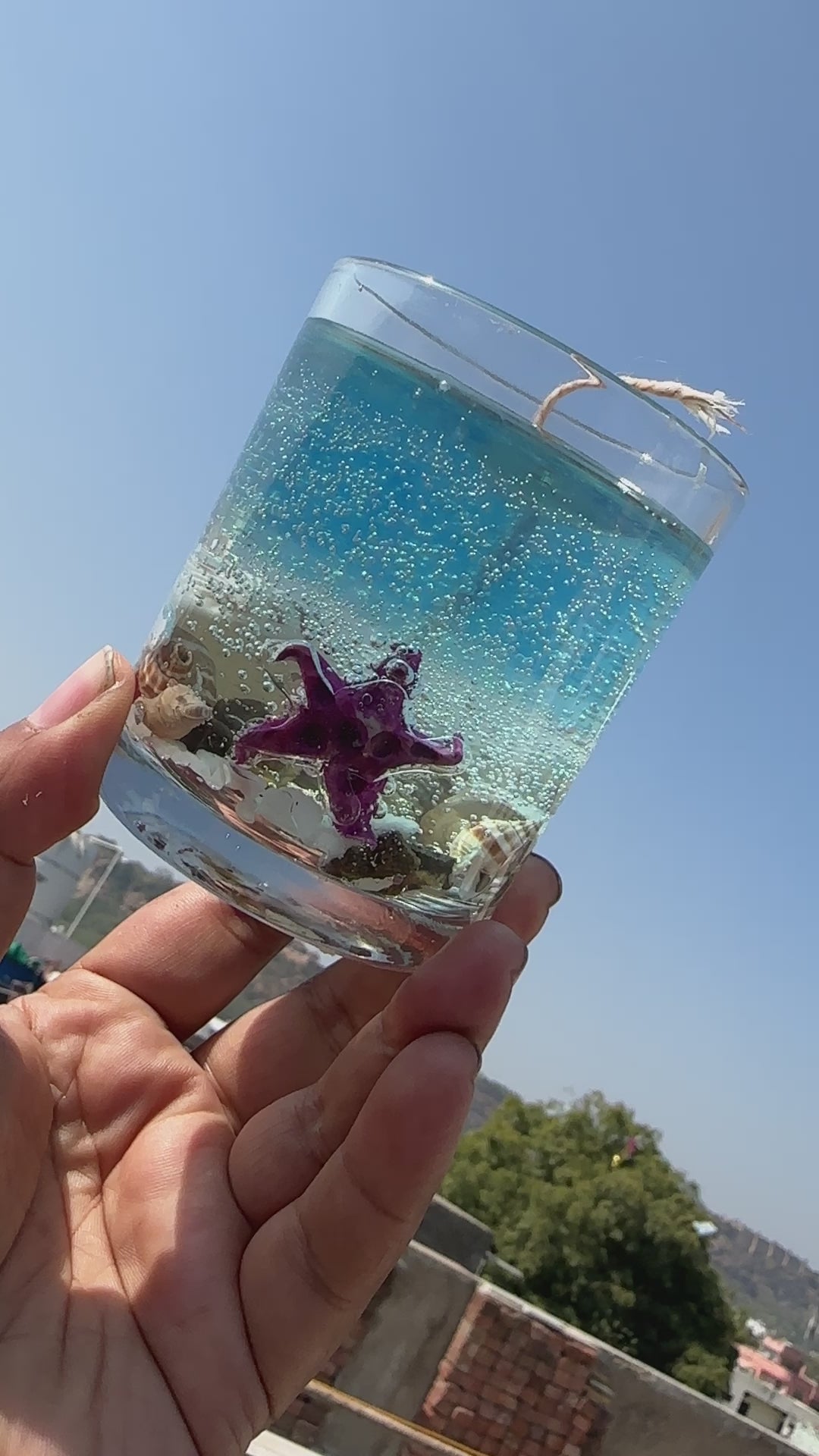 Ocean Blue Gel Wax Candle