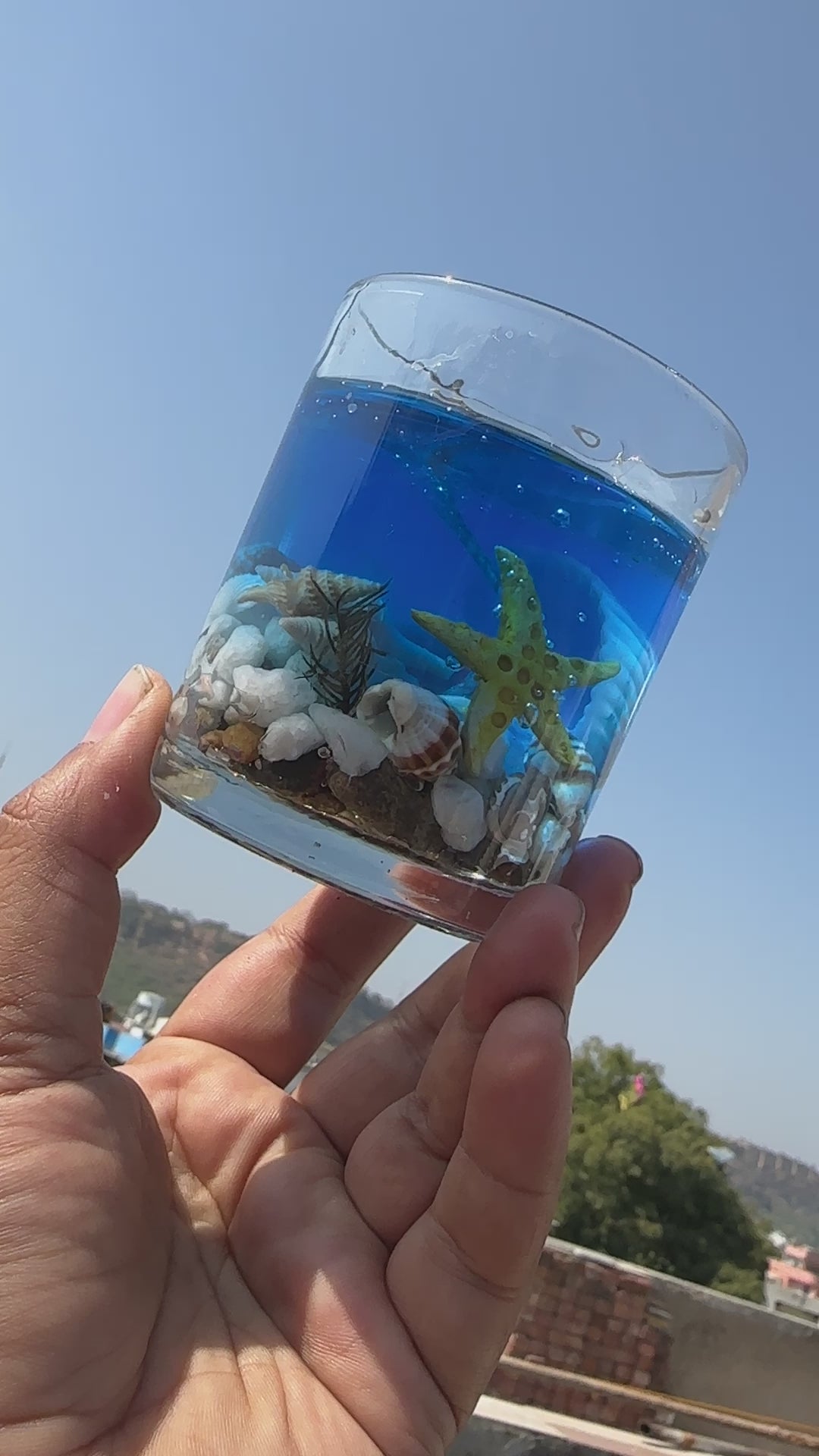 Dark Blue Gel Wax Candle