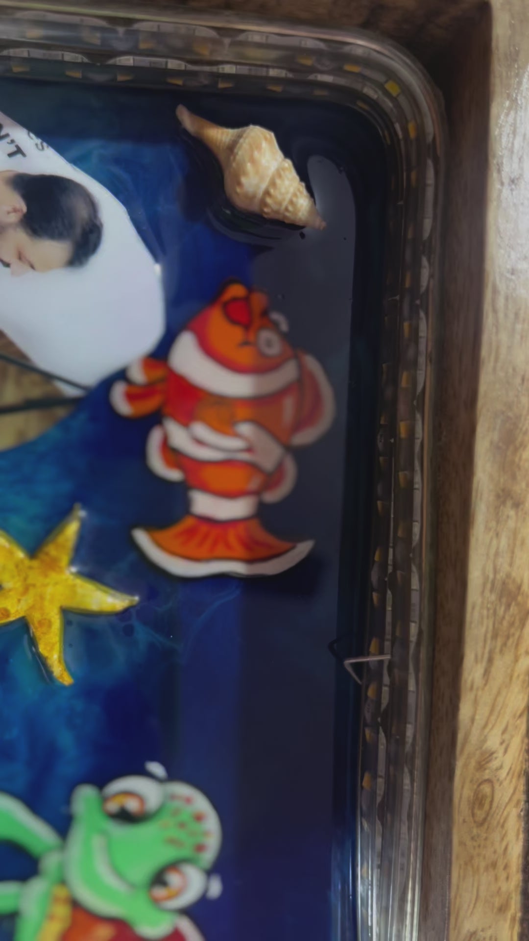 Customised Resin Photo Frame with Turtle Nemo and Dory Fish