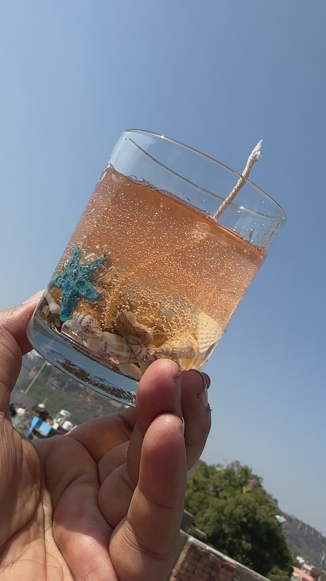 Golden hue  Gel Wax Candle