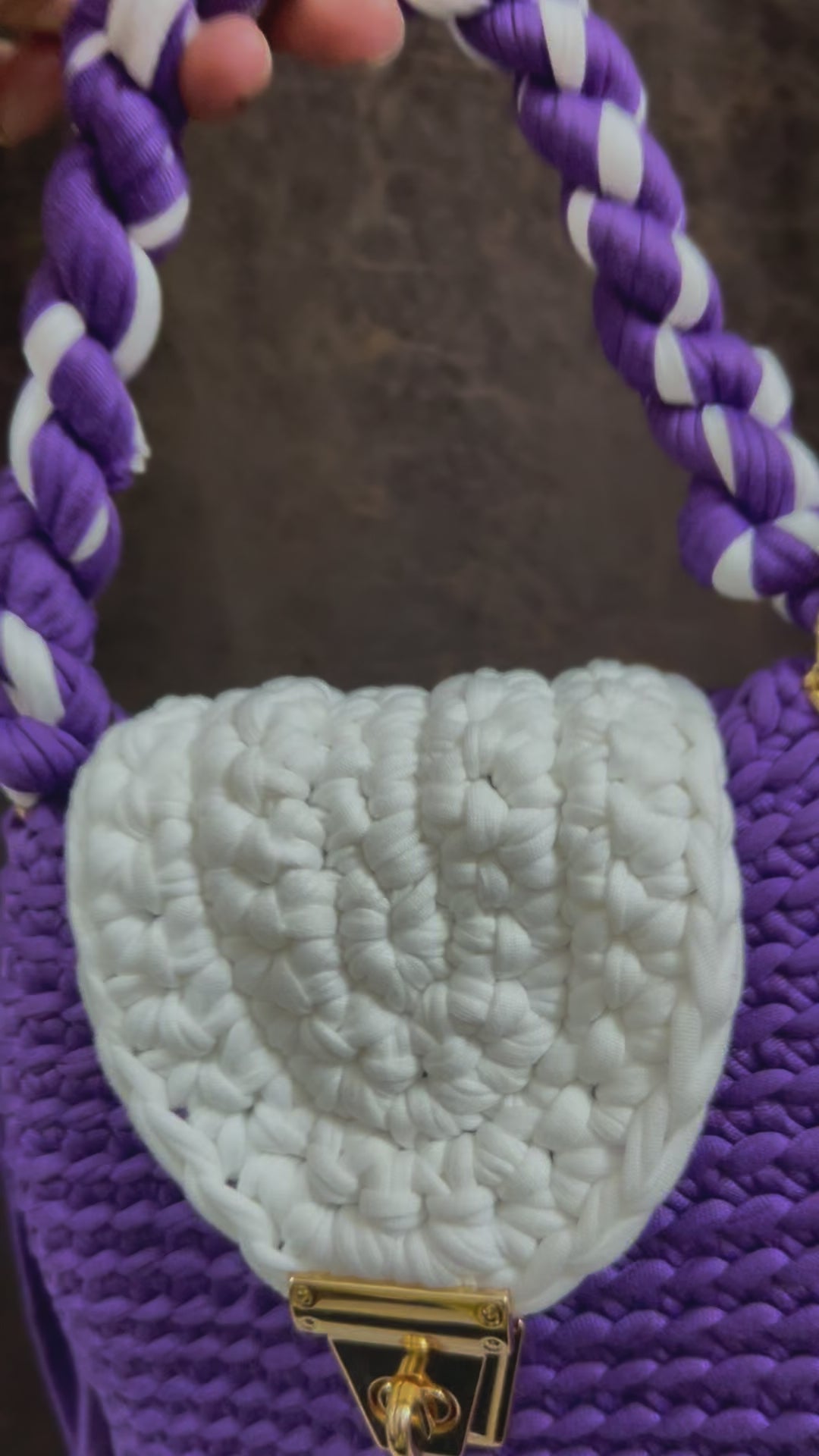 Purple Luxe Crotchet Bags