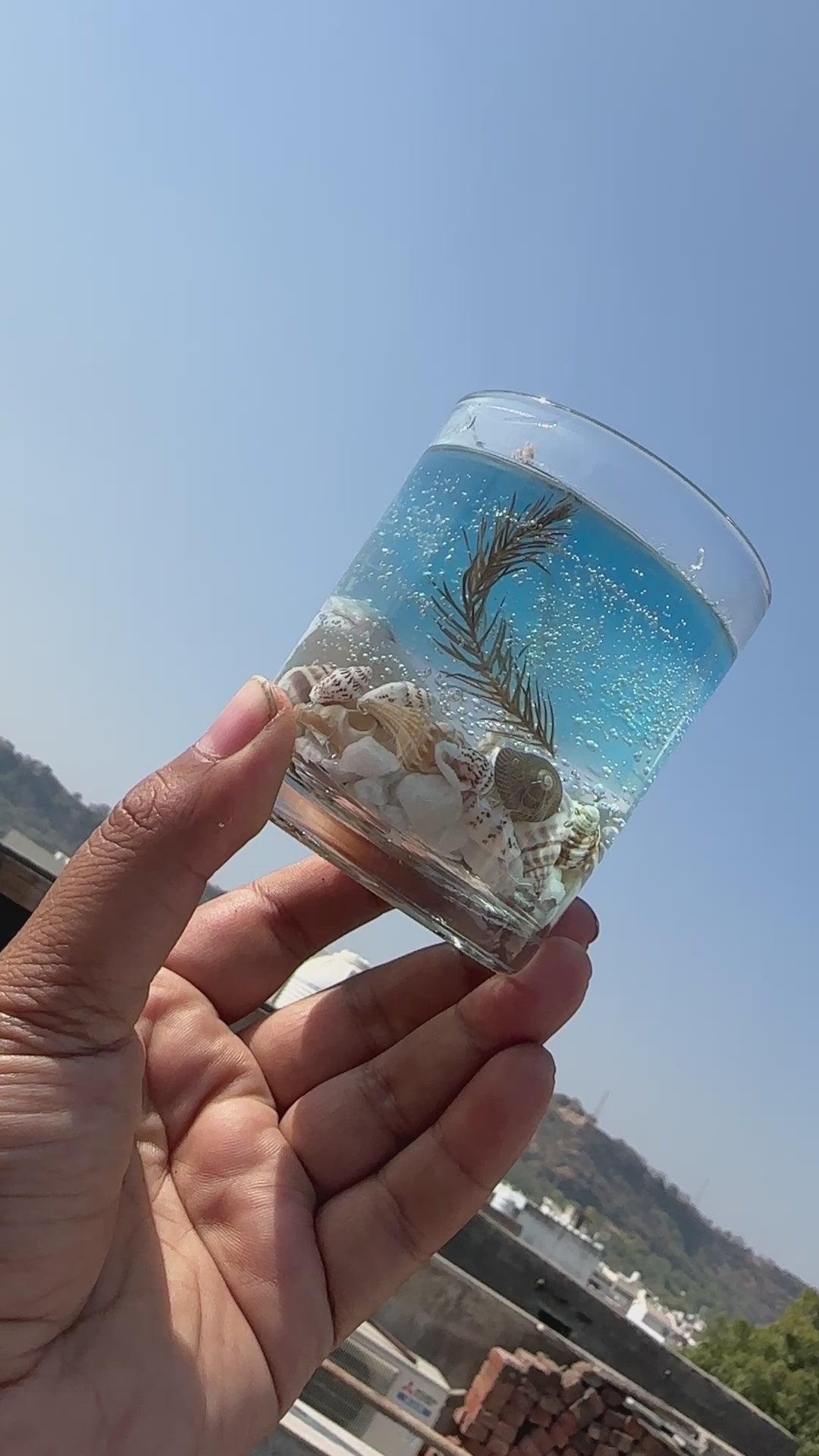 Ocean Blue Gel Wax Candle